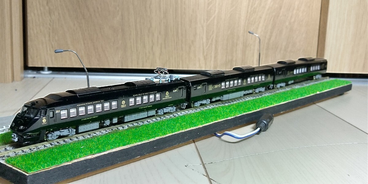 KATO リレーつばめ 改造 JR九州 787系 観光列車 36+3 6両 ツヤあり光沢塗装 LED室内灯 高輝度ライトつき_画像4