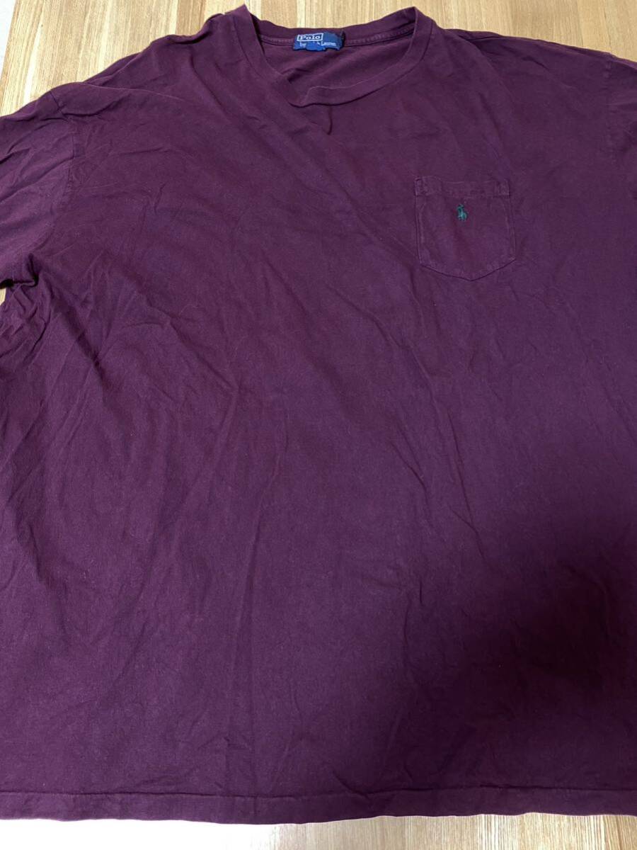 ラルフローレン／ロングTシャツ／サイズ4XL／赤紫