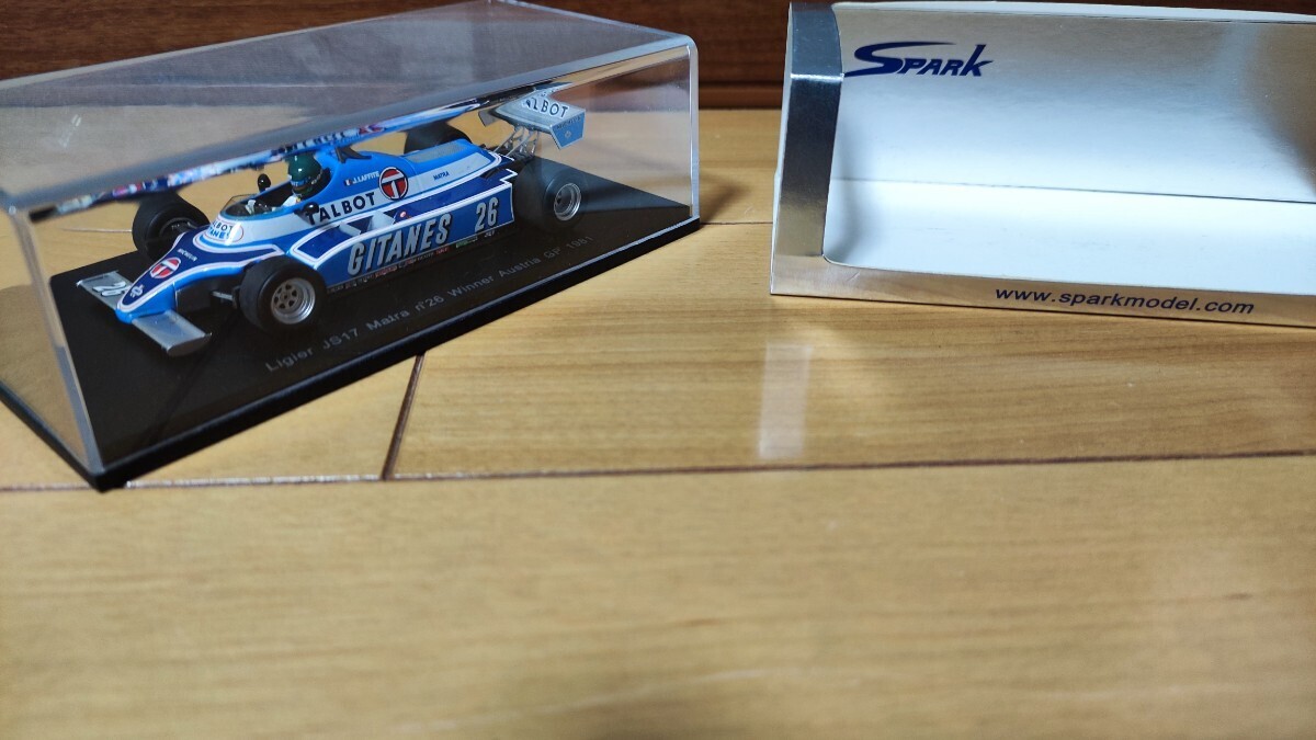 スパーク 1/43 リジェ JS17 オーストリアGP #26 J.ラフィー 【Spark】1/43 Ligier JS17 No.26 Winner Austria GP 1981 Jacques Laffiteの画像9