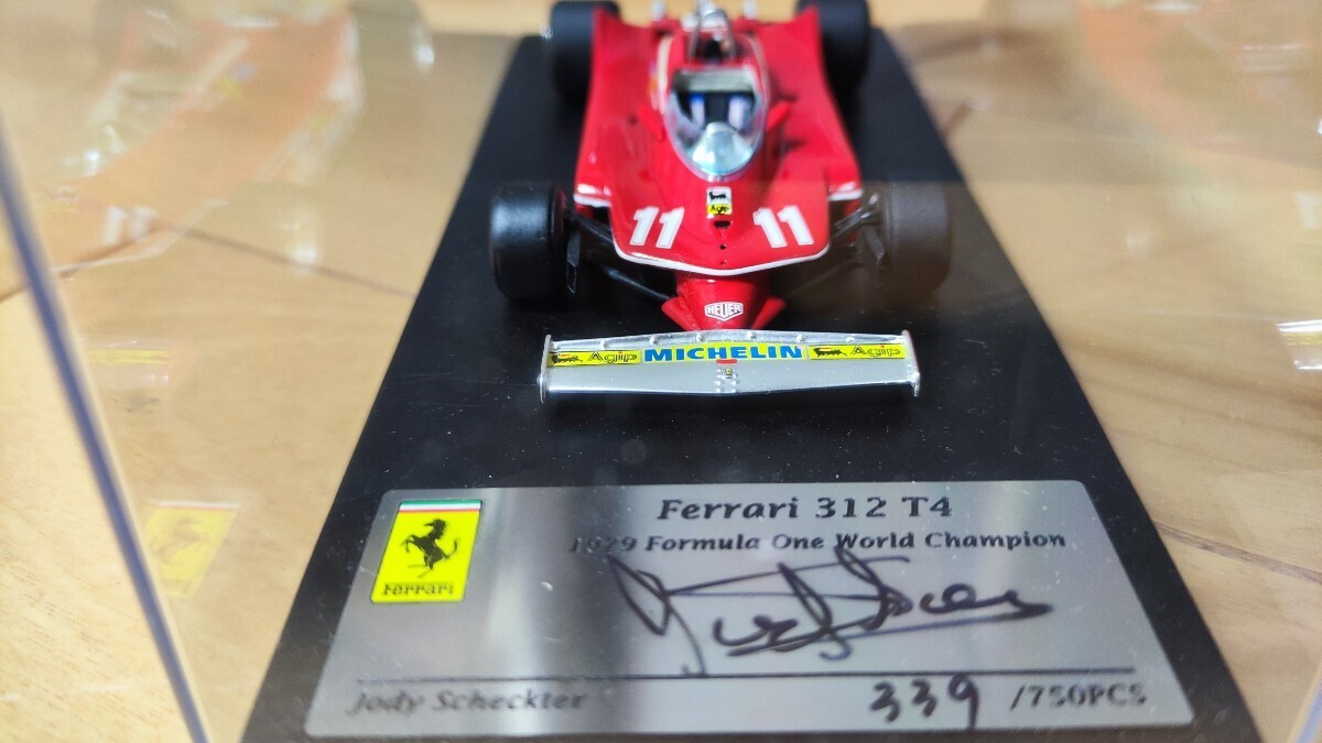 1/43 フェラーリ312T4 #11 J.シェクター　サイン入り 【フジミ/TSM】1/43 Ferrari 312T4 No.11 1979 Jody Scheckter_画像3