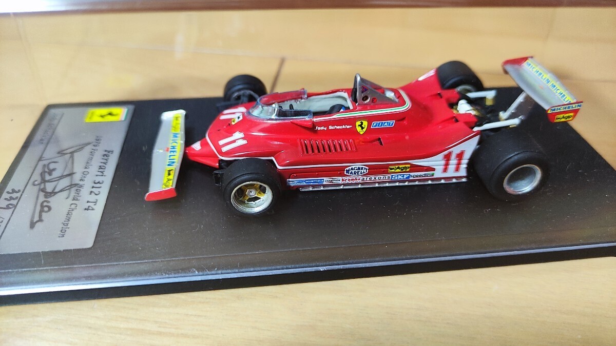 1/43 フェラーリ312T4 #11 J.シェクター　サイン入り 【フジミ/TSM】1/43 Ferrari 312T4 No.11 1979 Jody Scheckter_画像1