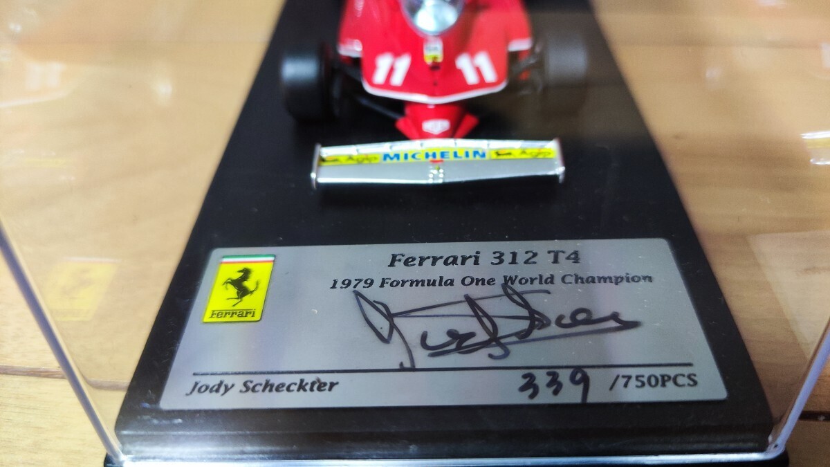 1/43 フェラーリ312T4 #11 J.シェクター　サイン入り 【フジミ/TSM】1/43 Ferrari 312T4 No.11 1979 Jody Scheckter_画像6