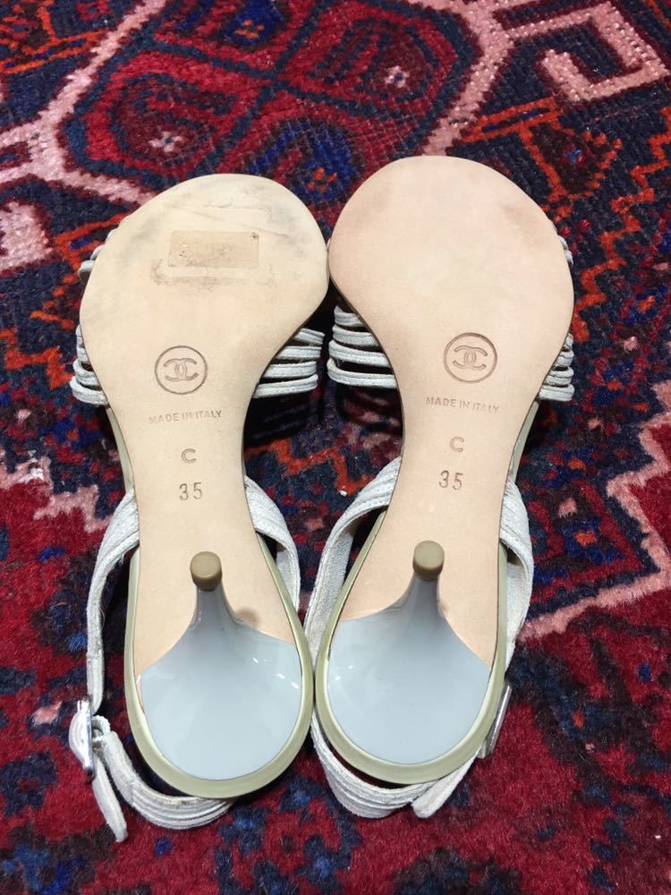 新品未使用CHANEL LEATHER STRAP SANDALS MADE IN ITALY/シャネル