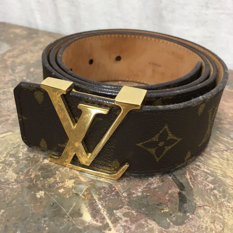 LOUIS VUITTON M9608 CA0069 MONOGRAM PATTERNED BELT MADE IN SPAIN