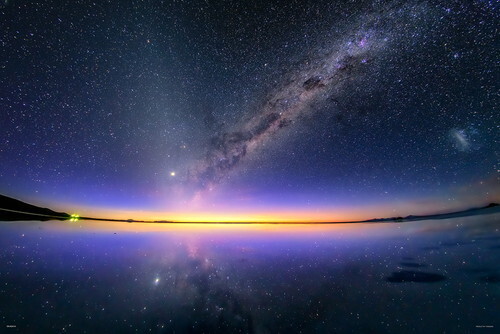 ジグソーパズル 1000ピース KAGAYA 天空の鏡が映す夜明けの天の川（ウユニ塩湖）50x75cm 10-1419　送料無料　新品_画像1