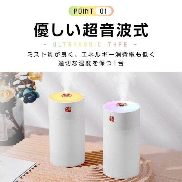 加湿器 超音波式 次亜塩素酸水対応 マイナスイオン除菌　新品未使用