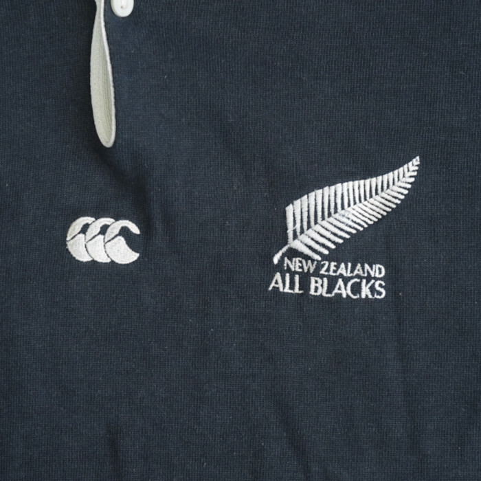 ★１円スタート！古着 90s ビンテージ CANTERBURY ALL BLACKS カンタベリー ニュージーランド代表 オールブラックス 半袖ラガーシャツ M★_画像5