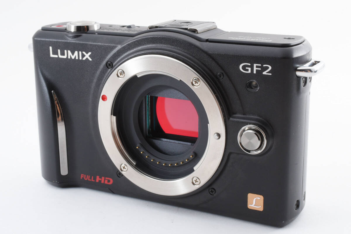 Panasonic Lumix DMC-GF2 12.1MP ミラーレス デジタル カメラ ボディ ブラック ケース付き パナソニック 256の画像2