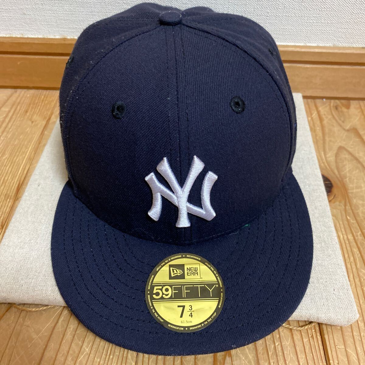 ニューエラ キャップ 59FIFTY ニューヨークヤンキース ネイビー サイズ 7-3/4 61.5センチの画像1