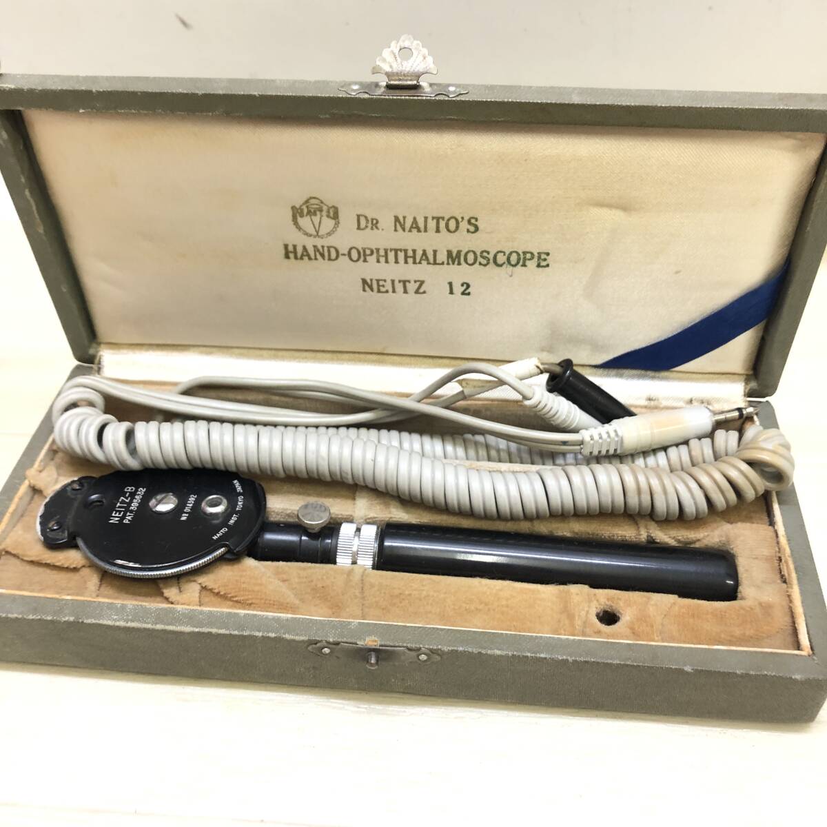 △NEITZ ナイツ HAND OPHTHALMOSCOPE MODEL-B 手持検眼鏡 検査 測定 眼科 レトロ 当時物 現状品△K73536_画像2