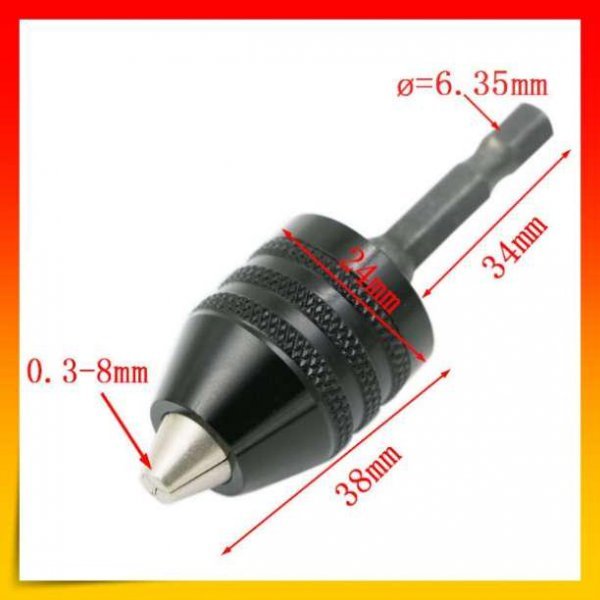  drill chuck keyless impact driver hexagon axis DIY tool convenience 