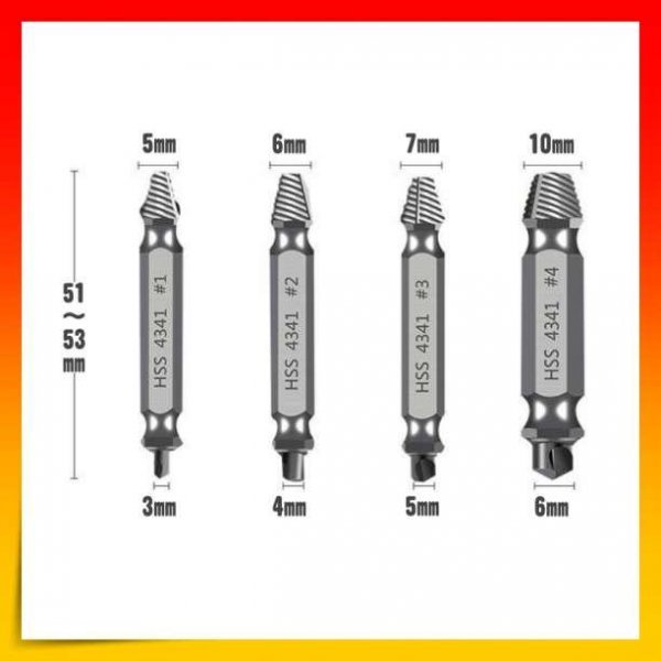 【4本セット】ネジ外し 潰れた ネジ ビット ドリル 工具 なめた 収納ケースの画像4