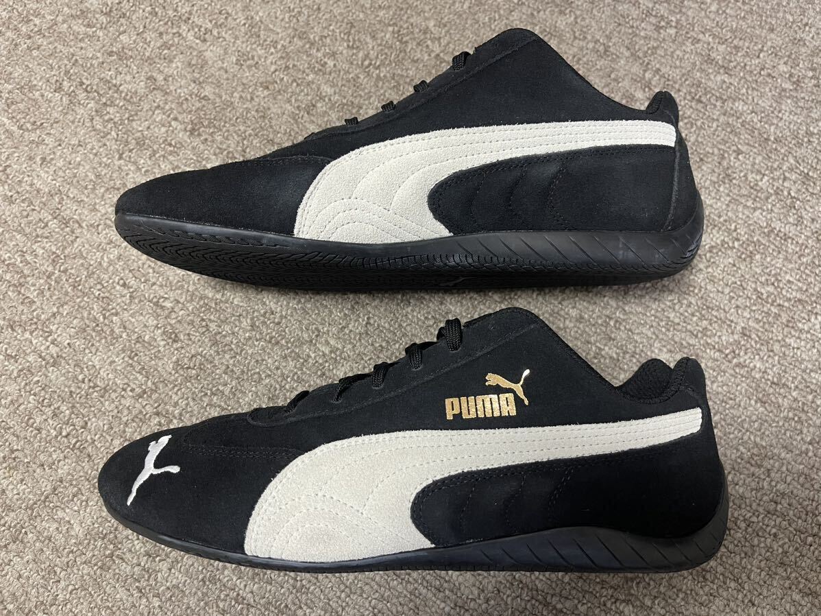 【美品】PUMA SpeedCat LS black-white EU42 27cm / プーマ スピードキャット 黒白 スエードレザー ドライビングシューズ _画像5