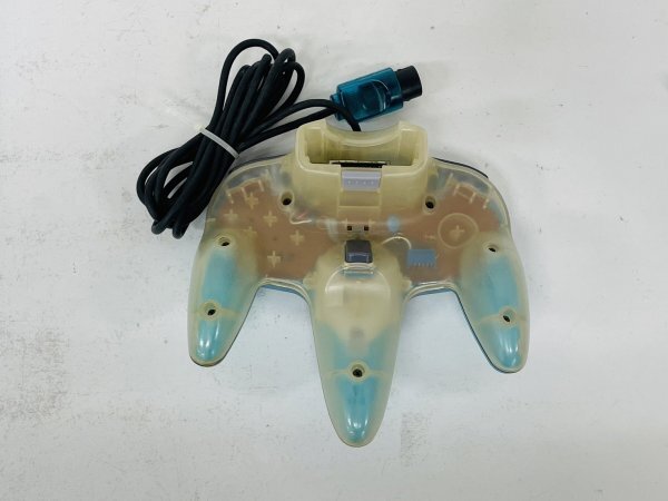 【動作確認済み・送料無料】Nintendo 64 クリアブルー 本体 コントローラー ACアダプタ AVケーブル NUS-001 ニンテンドー_画像8