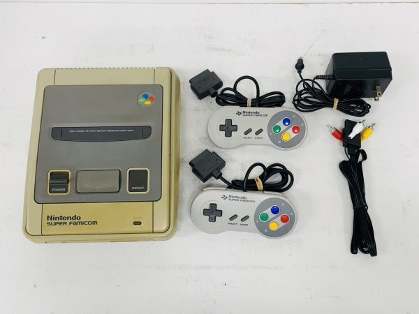 【動作確認済み・送料無料】スーパーファミコン 本体 コントローラー ACアダプタ AVケーブル SHVC-001 ニンテンドー_画像1