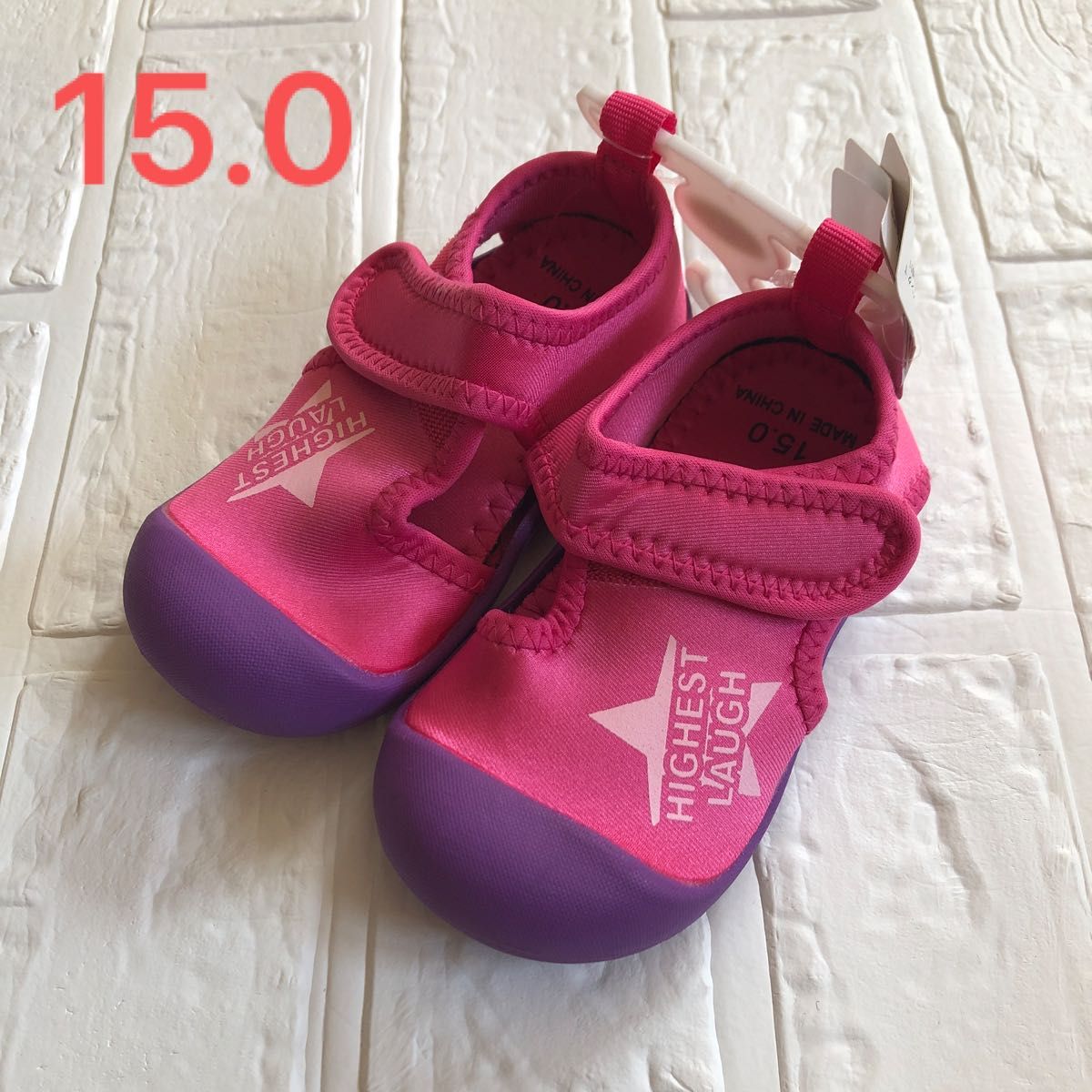 サンダル　15㎝　女の子　ピンク×紫　マリンシューズ　ウォーターシューズ　