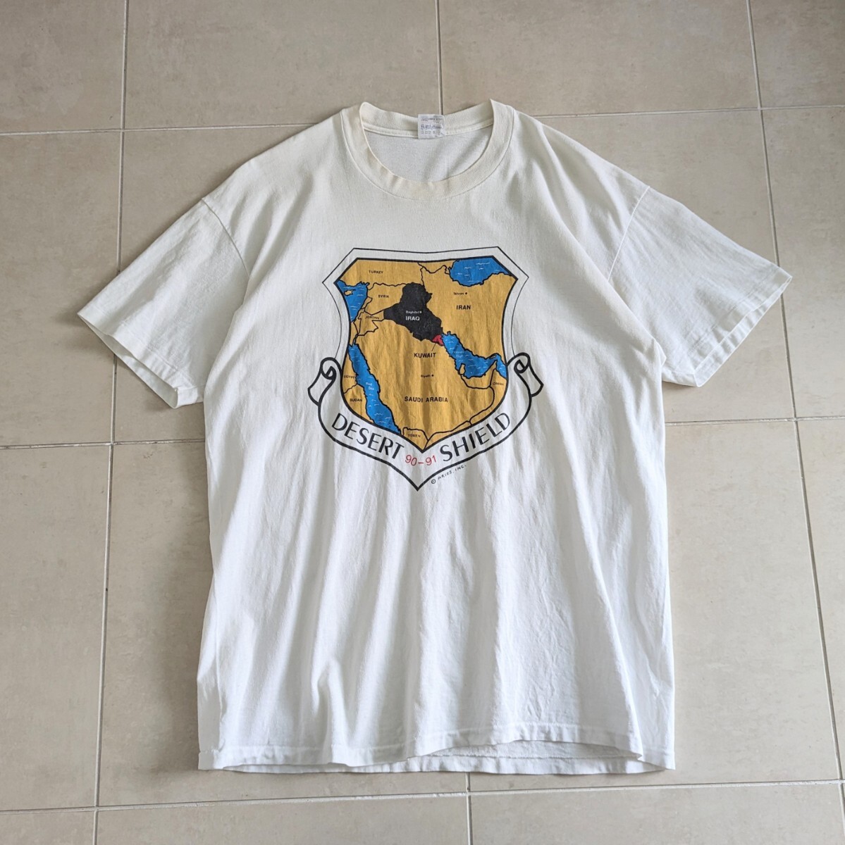 90s USA製 イラク湾岸戦争　アメリカ砂漠の嵐作戦　Tシャツ シングルステッチ XL_画像2