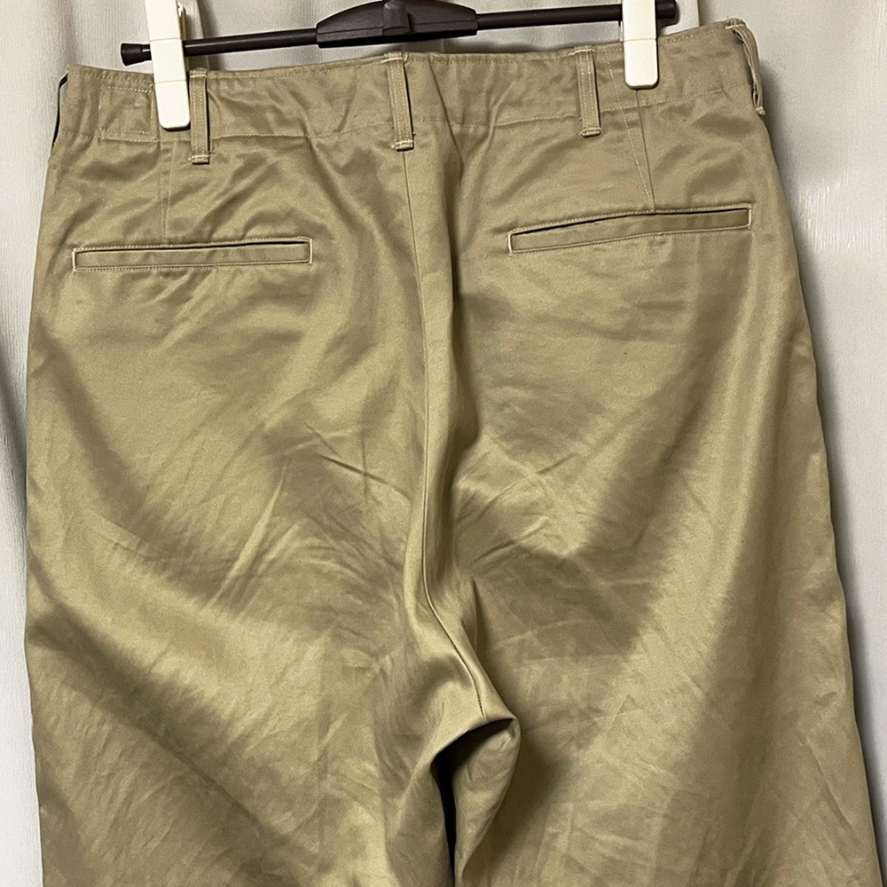 サイズ3 orslow オアスロウ 45カーキ チノパン Vintage Fit Army Trousers ビンテージフィット アーミートラウザー 軍パン 40s レプリカ L_画像4