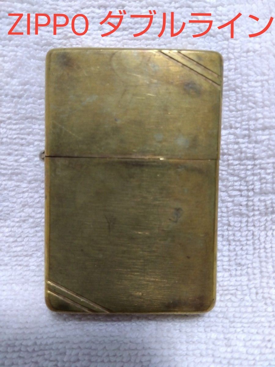 ZIPPO  ジッポ ライター ダブルライン ゴールドカラー