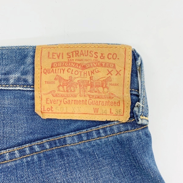 LEVI'S Vintage Clothing 1955年モデル 501XX ジーンズ デニムパンツ LVC55501 復刻 赤耳 ビッグE W34 リーバイス ズボン DM11562■_画像5