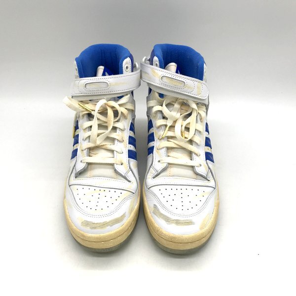 adidas FORUM 84 HIGH AEC GZ6467 CLOUD WHITE BLUE ペイント加工 スニーカー 箱付 タグ付 29㎝ ブルー ホワイト アディダス 靴 B8483◆_画像2