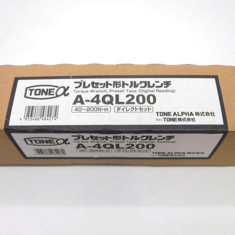 TONE 1/2DR プレセット形トルクレンチ A-4QL200 未使用 40～200Nm 締め付け タイヤ交換 トネ △ DW1487_画像5