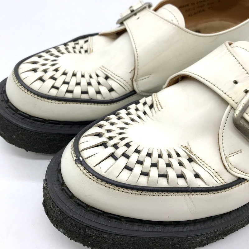 GEORGECOX ALASKA Raver подошва обувь толщина низ простой пряжка UK8 26.5cm соответствует белый George Cox обувь B10040*