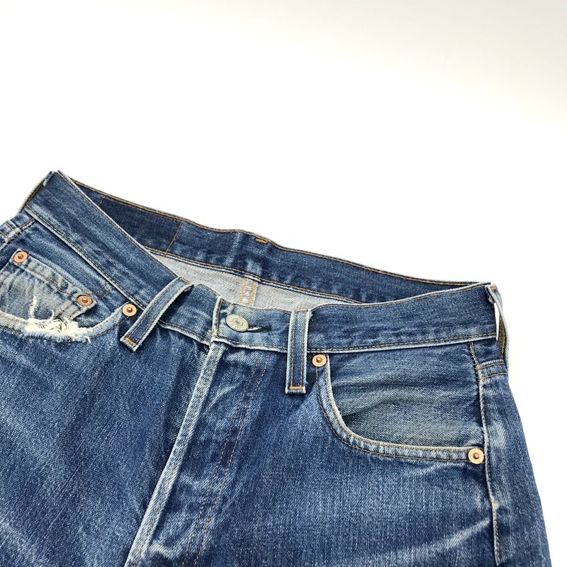 Levis デニムパンツ 501 W30 L38 ダメージデニム Gパン ジーンズ ヴィンテージ カジュアル メンズ W30 L38 リーバイス ボトムス A10151◆_画像3