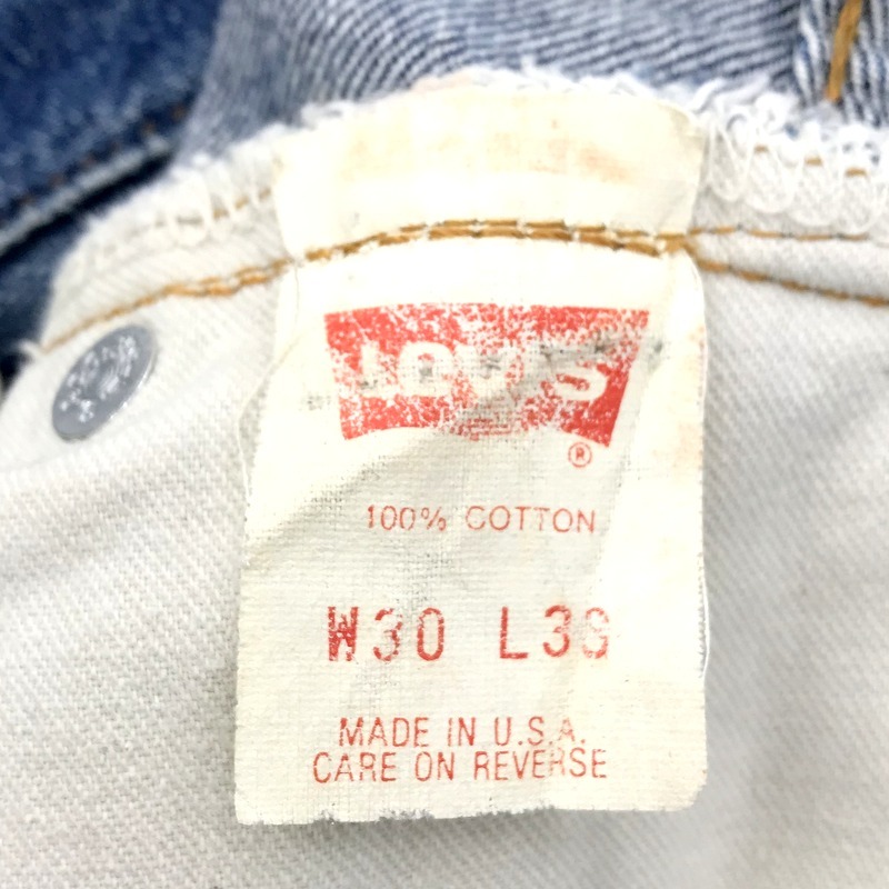 Levis デニムパンツ 501 W30 L38 ダメージデニム Gパン ジーンズ ヴィンテージ カジュアル メンズ W30 L38 リーバイス ボトムス A10151◆_画像8