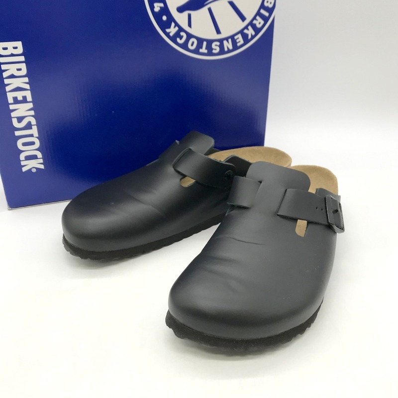 BIRKENSTOCK サンダル 0060193 BOSTON ナチュラルレザー サボ クロッグ サンダル シューズ 箱付 27cm ビルケンシュトック 靴 B10243◆_画像1