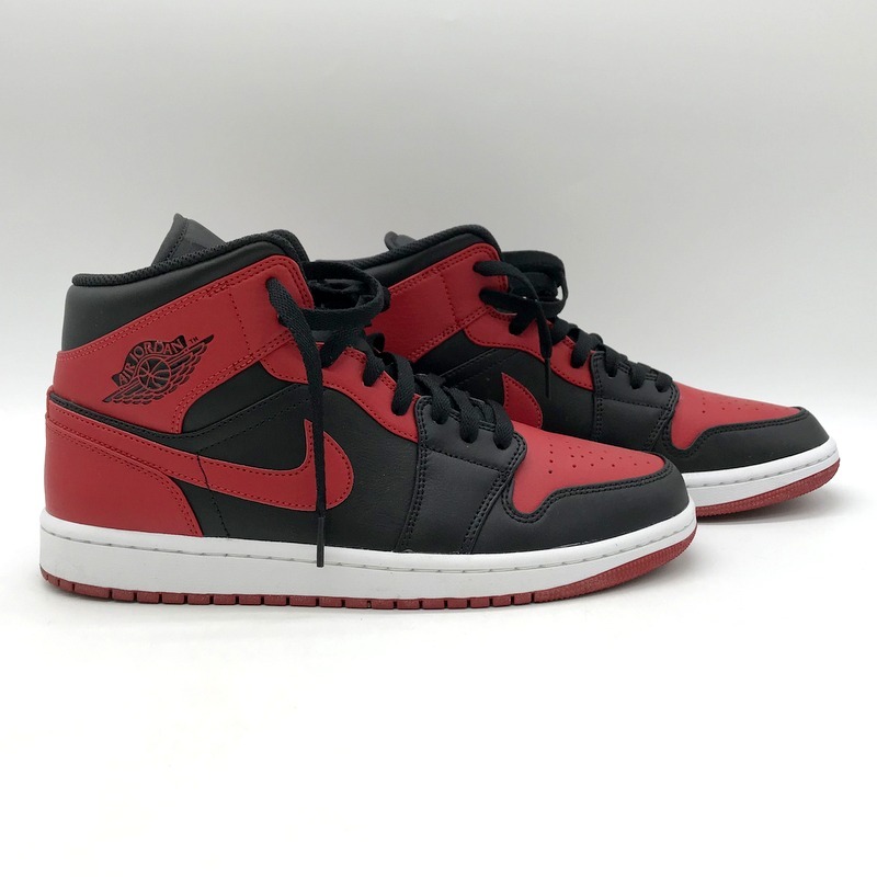 NIKE AIR JORDAN 1 MID スニーカー 554724-074 ハイカット シューズ カジュアル ストリート 箱付 メンズ 27cm ナイキ 靴 B10240◆_画像5