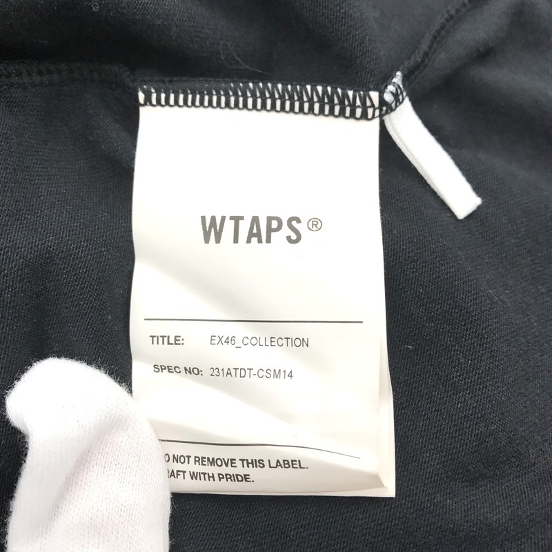 WTAPS DESIGN Tシャツ 231ATDT-CSM14 デザイン 半袖 オーバーサイズ サイズ4 XLサイズ相当 ブラック ダブルタップス トップス A10280◆_画像8
