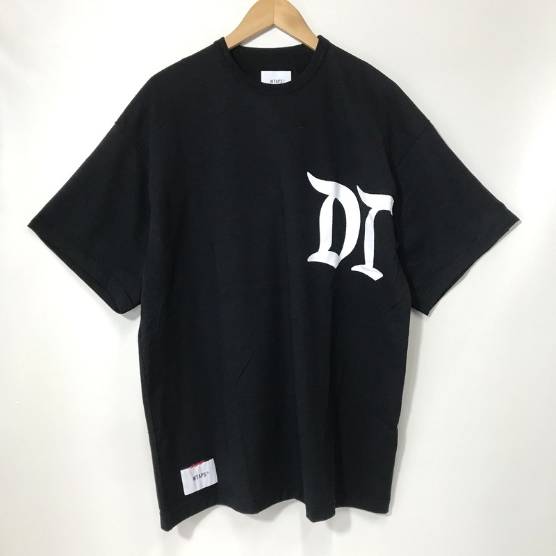 WTAPS DESIGN Tシャツ 231ATDT-CSM14 デザイン 半袖 オーバーサイズ サイズ4 XLサイズ相当 ブラック ダブルタップス トップス A10280◆_画像1