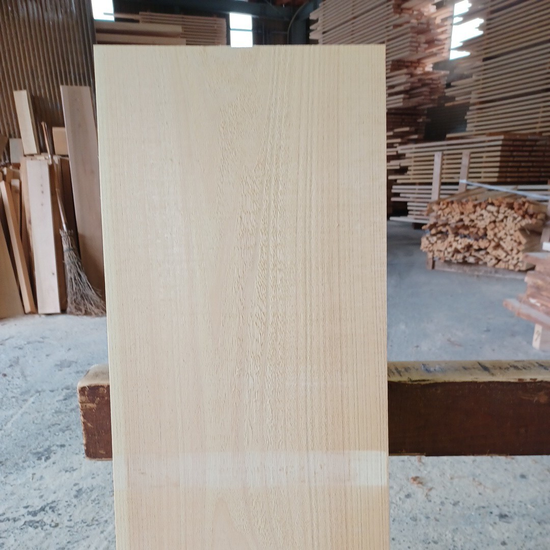 B-1695【100.5×26.3×3.5cm】国産ひのき　板　まな板　テーブル　棚板　看板　一枚板　無垢材　桧　檜　DIY