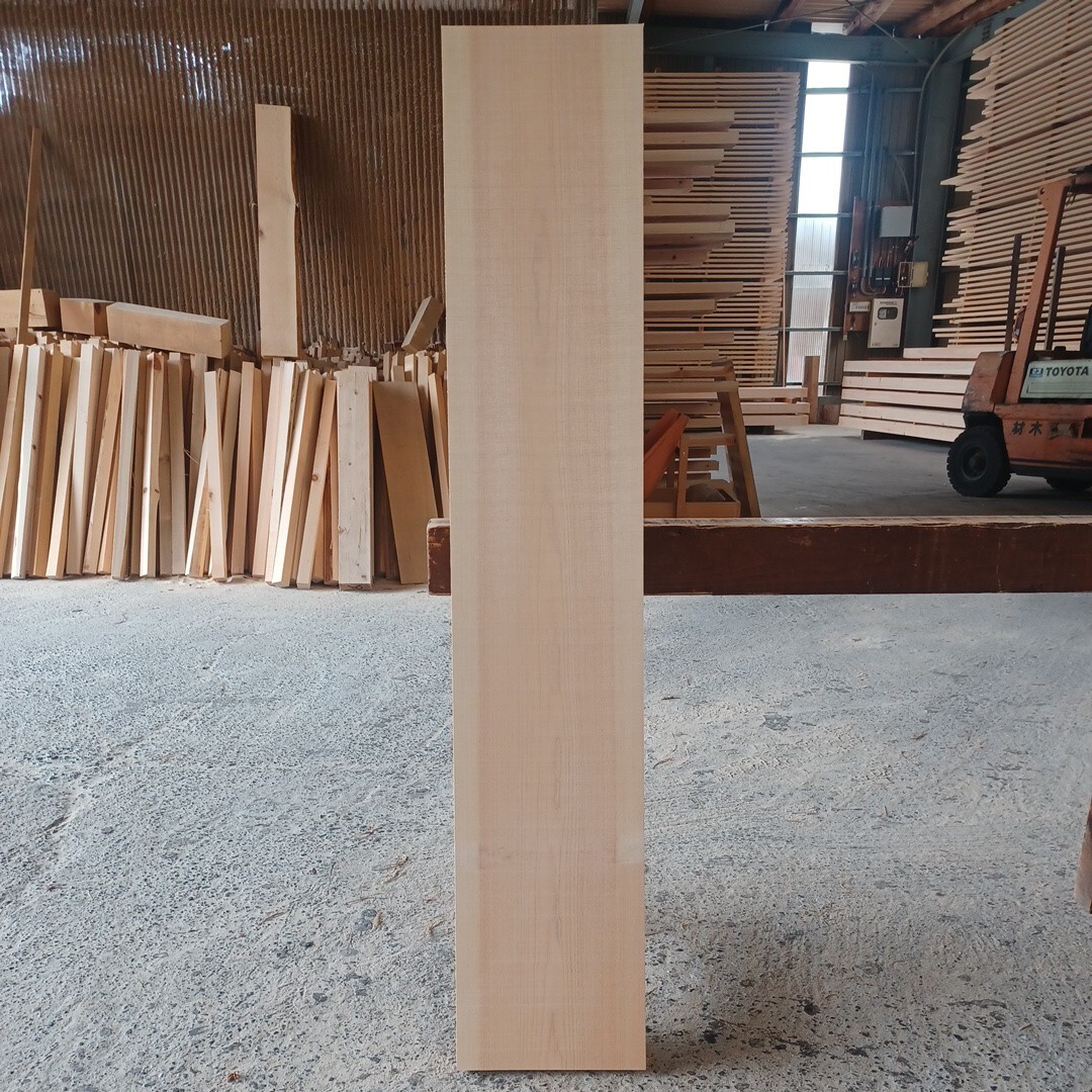 B-1644【126.5×23.8×3.5cm】国産ひのき　板　カウンター　テーブル　棚板　看板　一枚板　無垢材　桧　檜　DIY_画像4