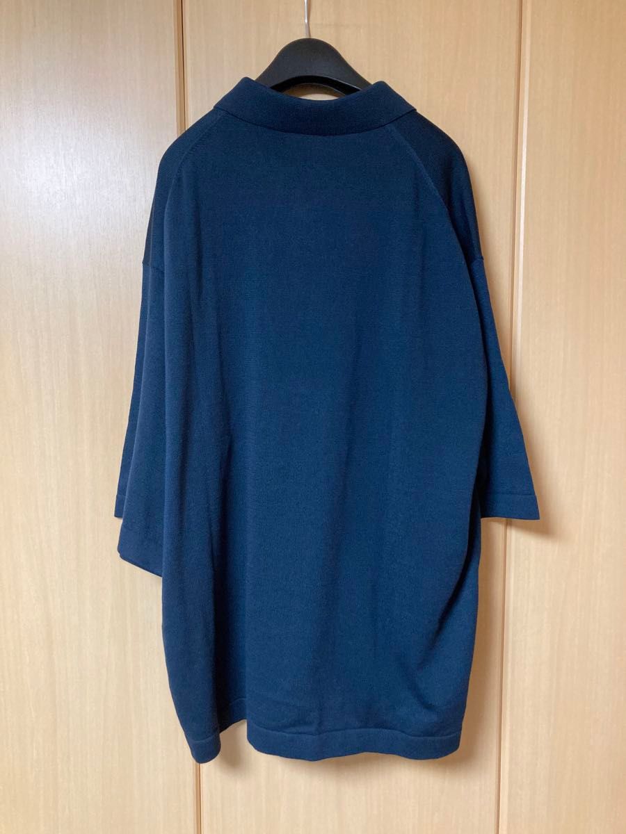 ユニクロU ニットポロシャツ　XXL ネイビー　ユニクロ　UNIQLO ルメール　UNIQLOU LEMAIRE ポロシャツ　