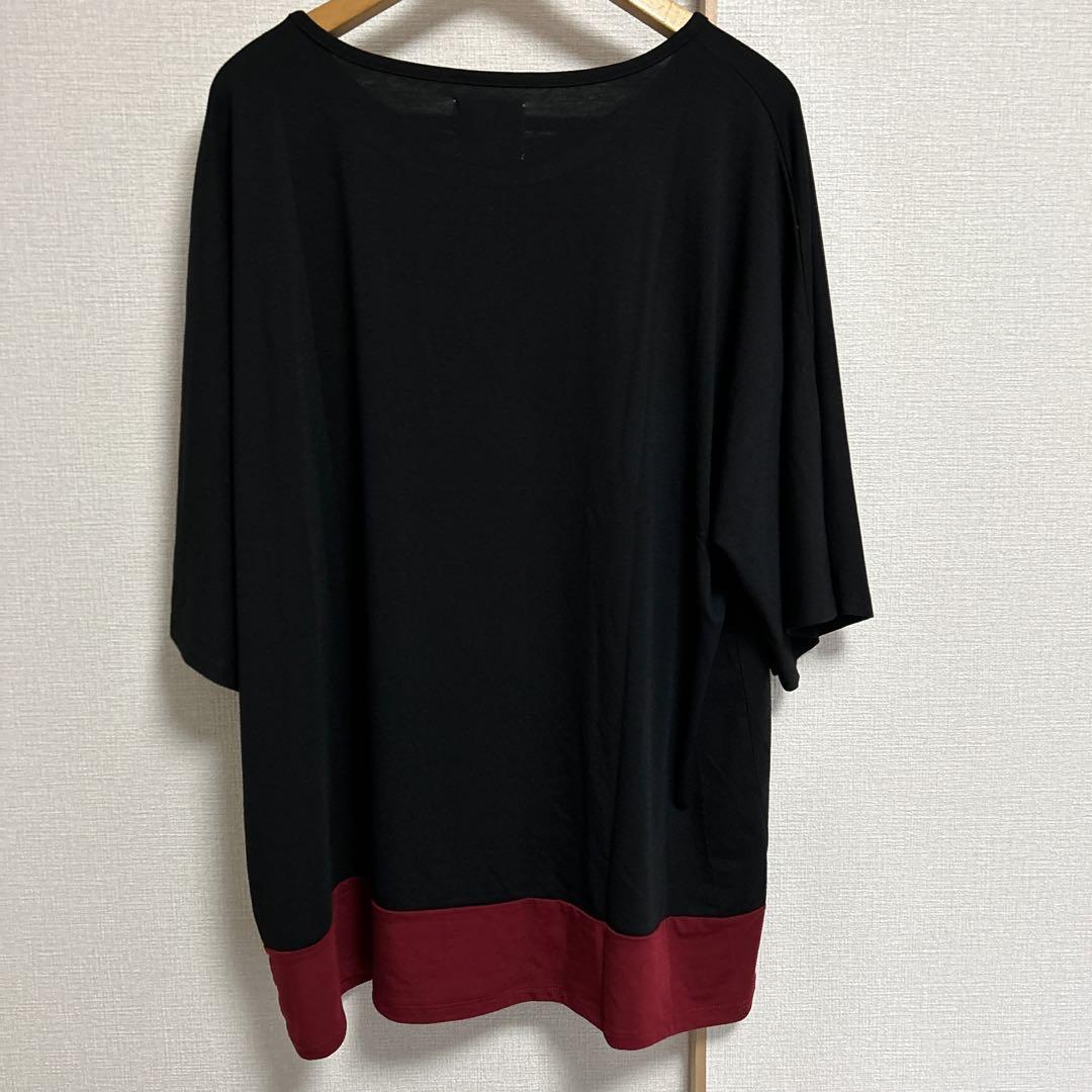 STELLAR 　オーバーサイズ　赤黒　Tシャツ　七分丈　新品　定価6380円_画像2