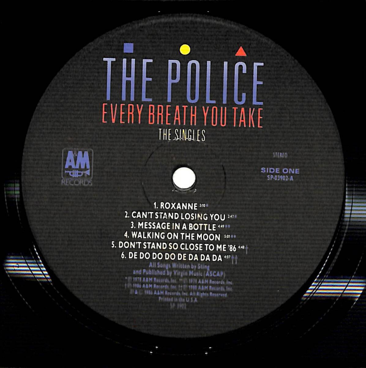 e3825/LP/米/ハイプステッカー付/The Police/Every Breath You Take/The Singles_画像3