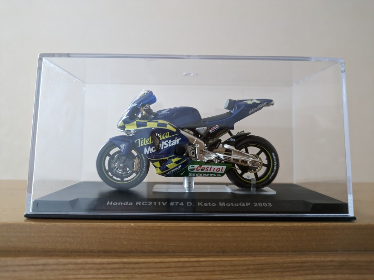 イクソ製品 1/24 ホンダ ＲC211-Ｖ #74 D.Kato HONDA 2003 MotoGP ixoの画像3