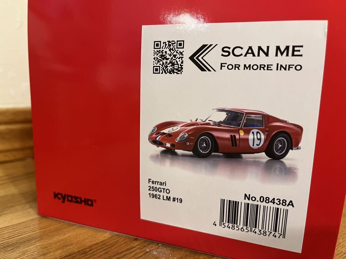  ★ 訳あり格安 ★京商 1/18★ Ferrari フェラーリ 250GTO 1962 LM #19 ★2023再販品 ★ KS08438A ★の画像9