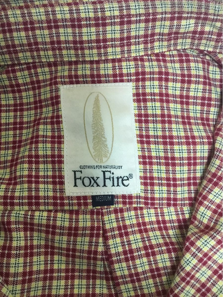 FOX Fire チェック長袖シャツ　Mサイズ