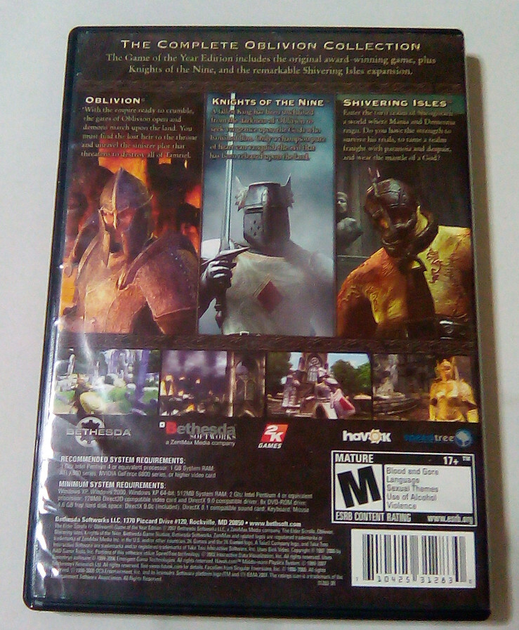 英語学習にも The Elder Scrolls' IV Oblivion - Game of the Year Edition (輸入版) DVD 2枚組 中古_画像3