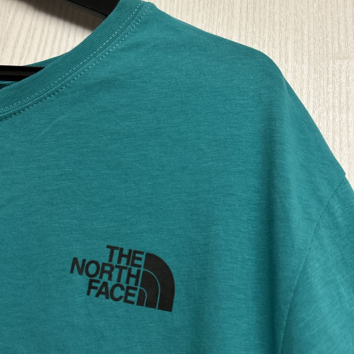 ノースフェイス　新品　メンズ　半袖Tシャツ　グリーン　ボックスロゴ