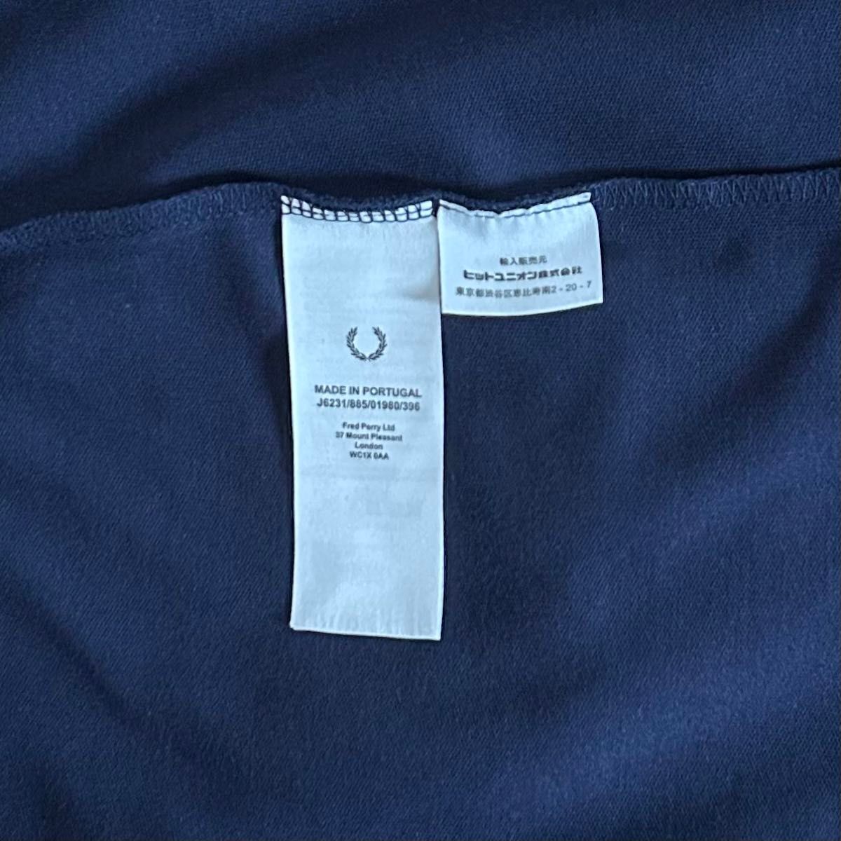 【極美品】フレッドペリー FRED PERRY トラックジャケット ジャージ Lサイズ ネイビー 紺色 刺繍 