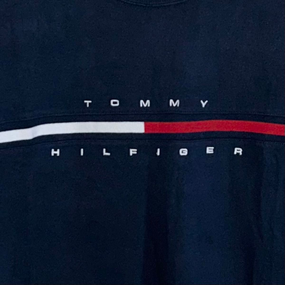 【美品】トミーヒルフィガー TOMMY HILFIGER Tシャツ 半袖 XLサイズ ネイビー