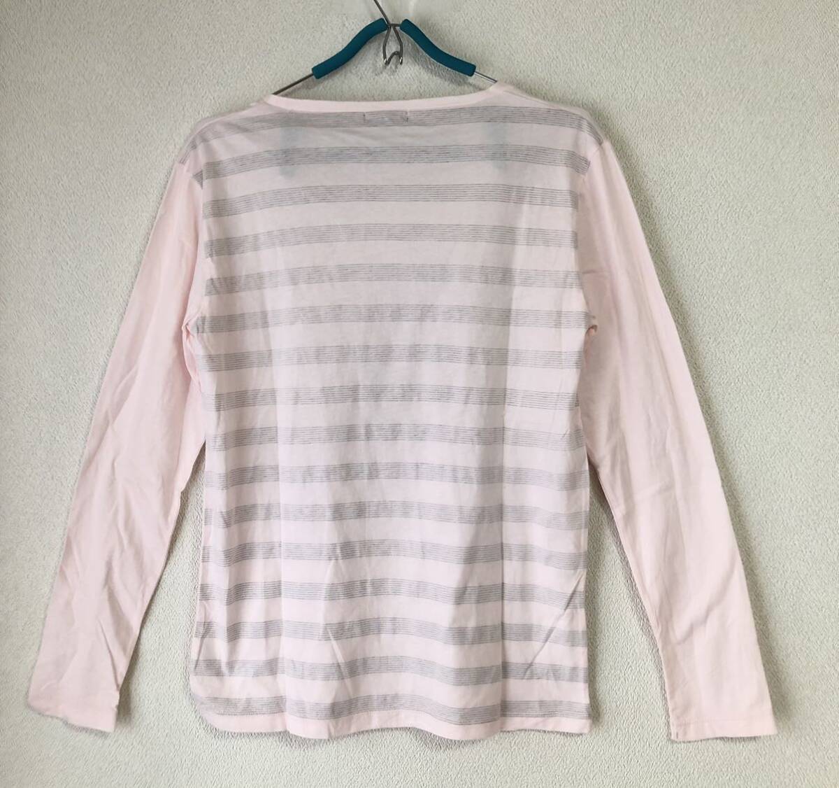 【新品】メンズビギ 長袖Tシャツ 薄ピンク2号