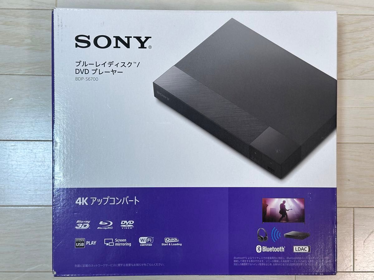 SONY ブルーレイディスクプレーヤー BDP-S6700 未使用に近い DVDプレーヤー ４Kアップコンバート
