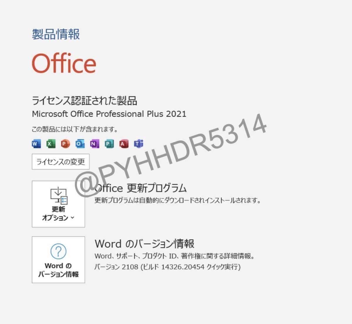 【即対応Office 2021 正規認証】 Microsoft Office 2021 Professional Plus 永年認証 プロダクトキー ライセンスキーの画像2