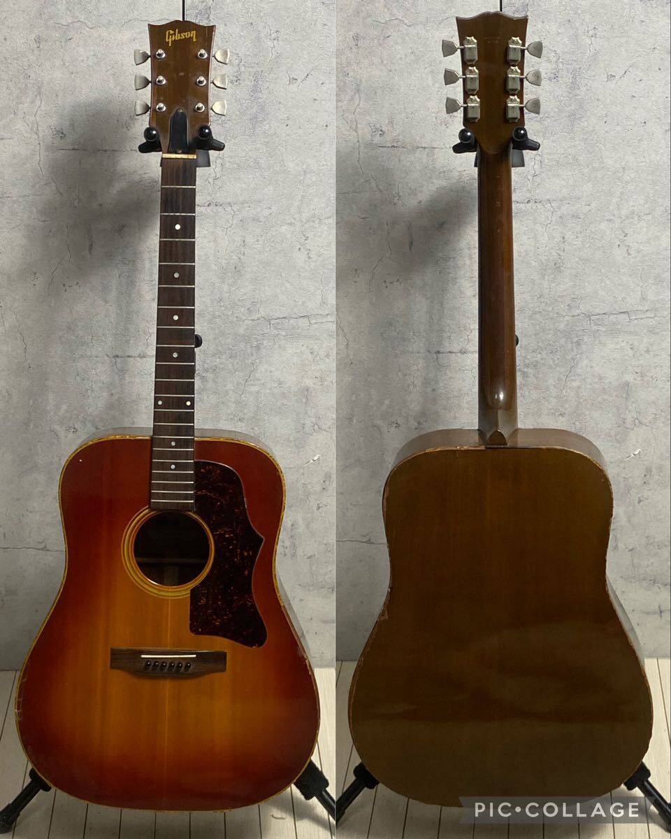 D240506【超希少】Gibson U.S.A. ギブソン USA 70年代 ヴィンテージ アコースティックギター J-45 DELUXE A002564 本体【現状販売】の画像2