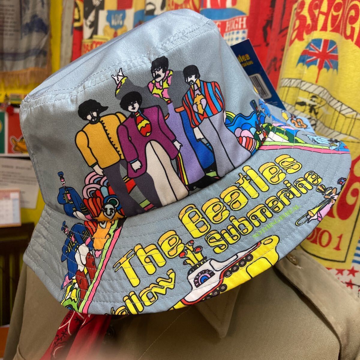 yellow submarine バケットハットbeatles ビートルズ UK rock 帽子 イエローサブマリン 70年代 80年代